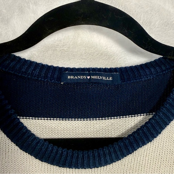 Brandy Melville Brianna Cotton Thick Stripe Sweater One Size - Picture 6 of 8